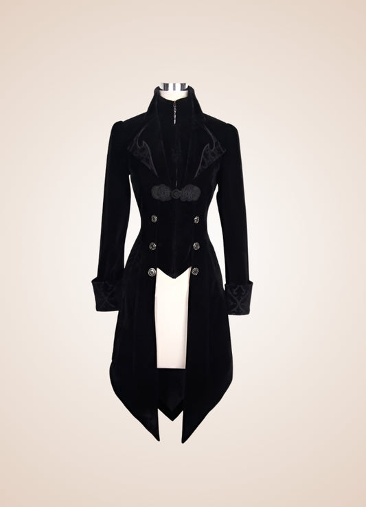 Steampunk Black Trench Coat Black / 3XL steampunk-black-trench-coat-black