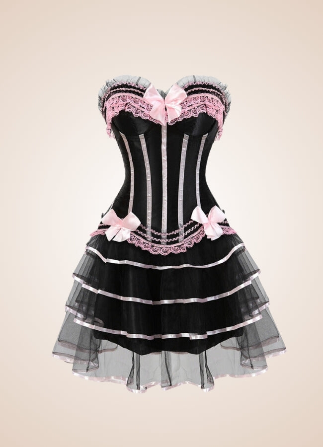 Steampunk Bowknot Corset Dress Pink / 5XL steampunk-bowknot-corset-dress-pink