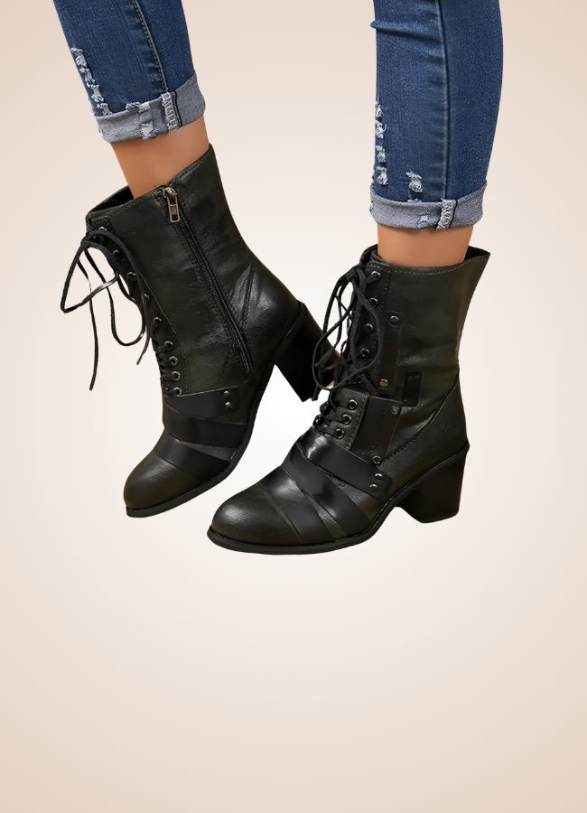 Steampunk British Lace Up Boots Black / 12.5 steampunk-british-lace-up-boots-black