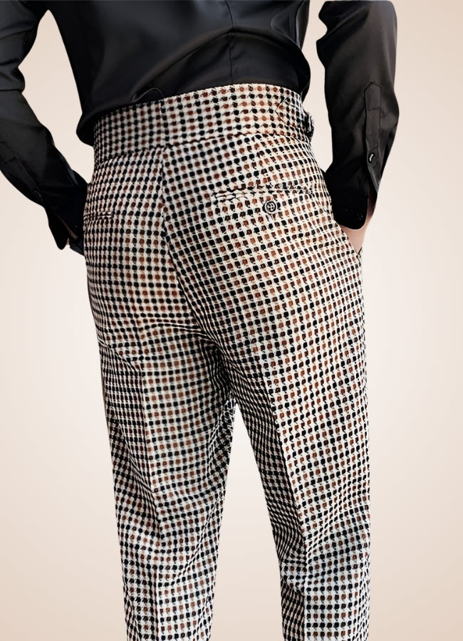 Steampunk British Style Plaid Pants Light Brown / 36.0 steampunk-british-style-plaid-pants-light-brown