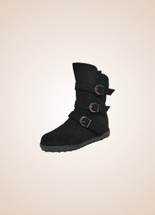 Steampunk Buckle Ankle Boots Black / 12.5 steampunk-buckle-ankle-boots-black