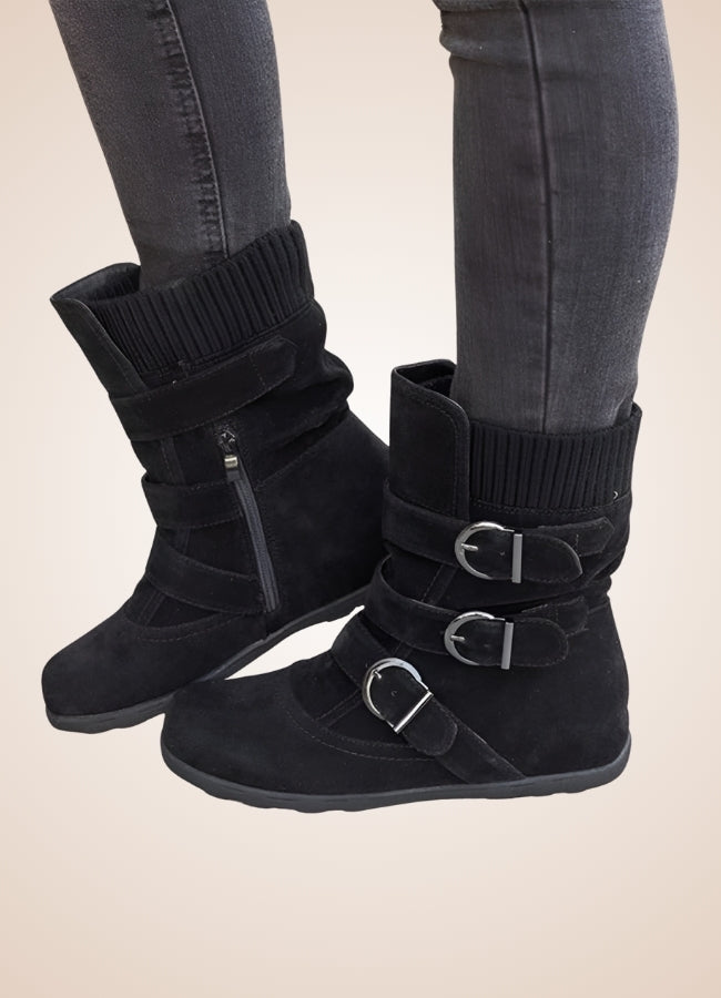 Steampunk Buckle Ankle Boots Black / 12.5 steampunk-buckle-ankle-boots-black