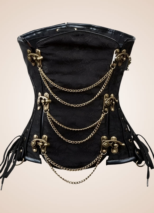 Steampunk Chain Corset Black / XL steampunk-chain-corset-black