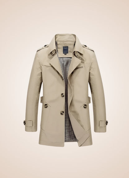 Steampunk Cotton Trench Coat Light Khaki / 4XL steampunk-cotton-trench-coat-light-khaki