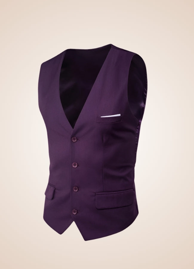 Steampunk Dark Purple Suit Vest Dark Purple / 5XL steampunk-dark-purple-suit-vest-dark-purple