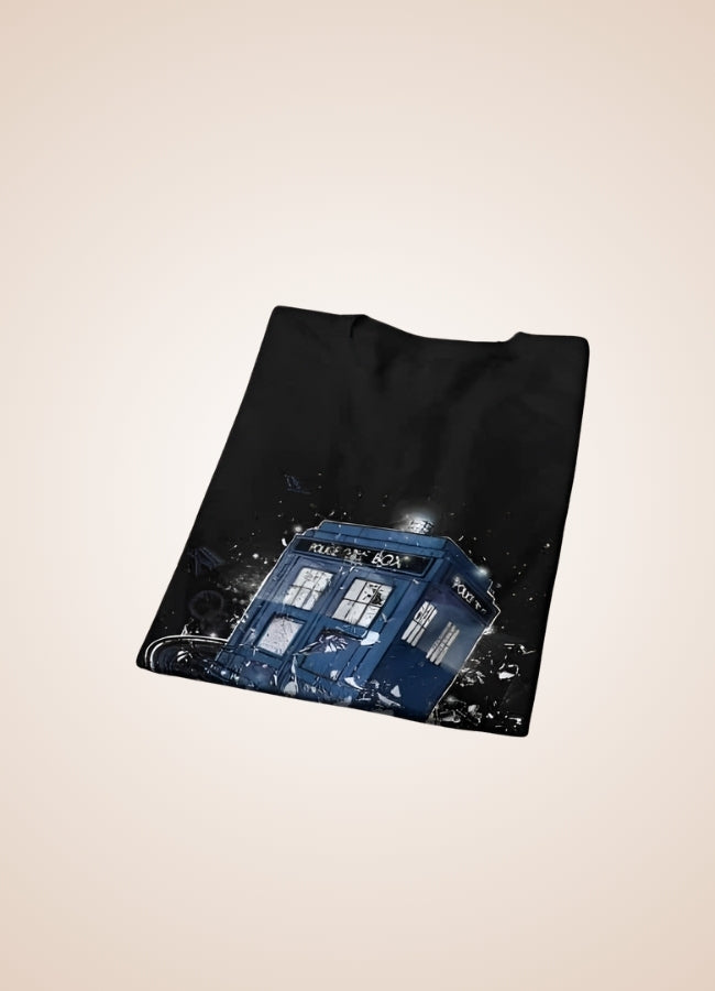 Steampunk Doctor Who Tardis Shirt Black / 2XL steampunk-doctor-who-tardis-shirt-black