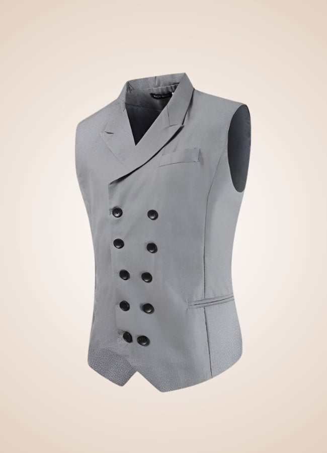 Steampunk Double Breasted Vest Gray / 6XL steampunk-double-breasted-vest-gray