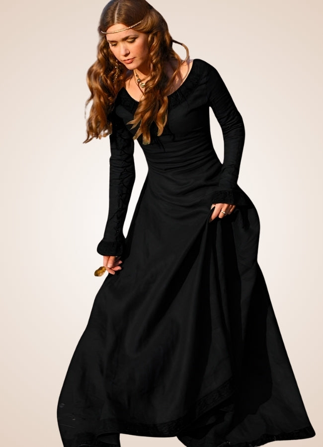 Steampunk Europe Medieval Dress Black / 2XL steampunk-europe-medieval-dress-black