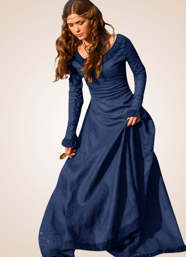 Steampunk Europe Medieval Dress Blue / 2XL steampunk-europe-medieval-dress-blue