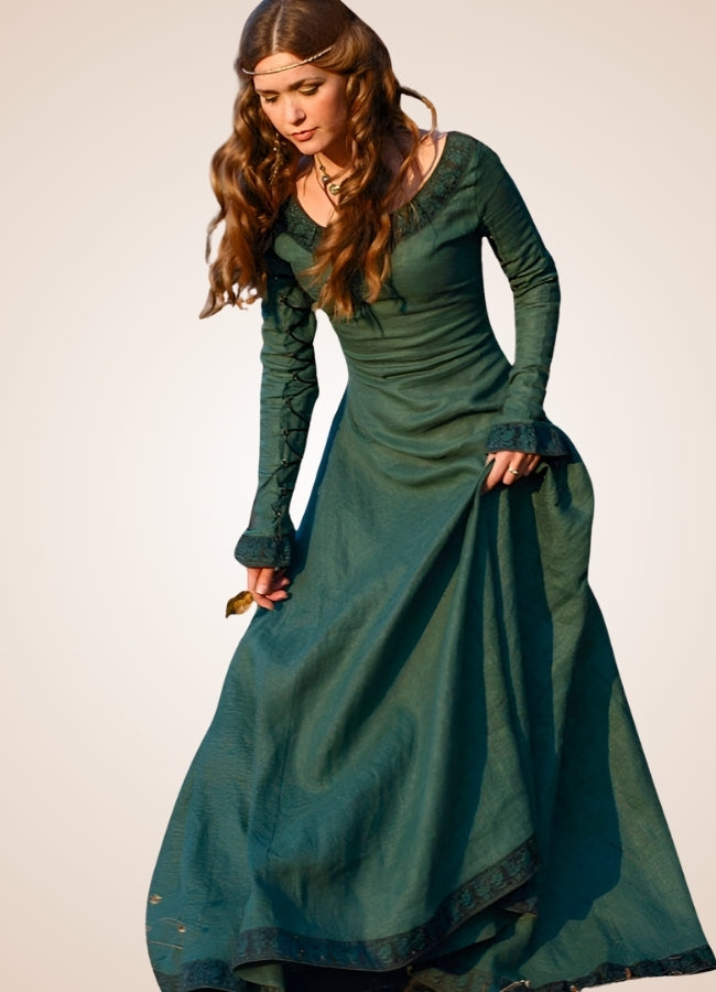 Steampunk Europe Medieval Dress Green / 2XL steampunk-europe-medieval-dress-green