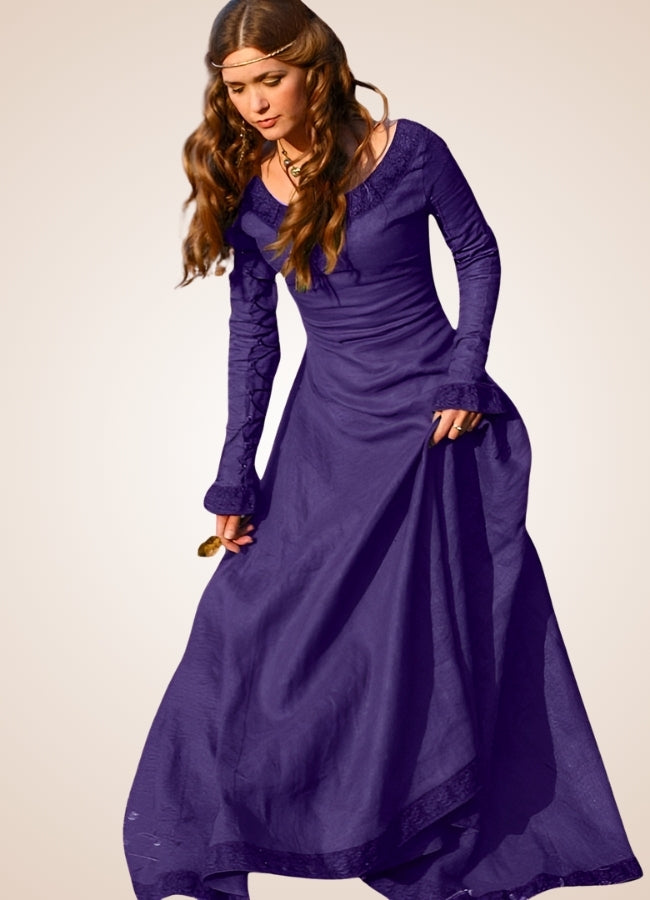 Steampunk Europe Medieval Dress Purple / 2XL steampunk-europe-medieval-dress-purple