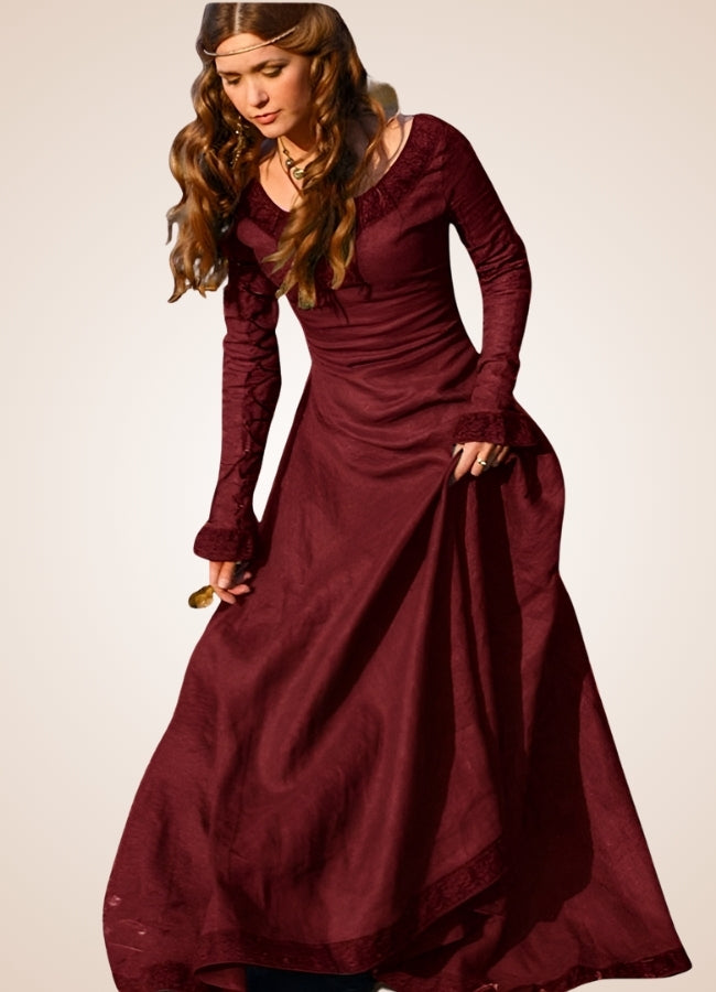 Steampunk Europe Medieval Dress Red / 2XL steampunk-europe-medieval-dress-red