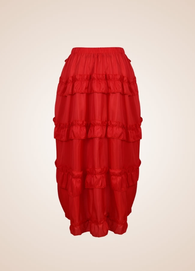 Steampunk Flip Up Front Skirt Red / 5XL steampunk-flip-up-front-skirt-red