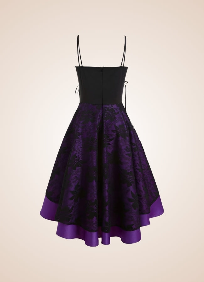 Steampunk Floral Lace Dress Purple / XL steampunk-floral-lace-dress-purple