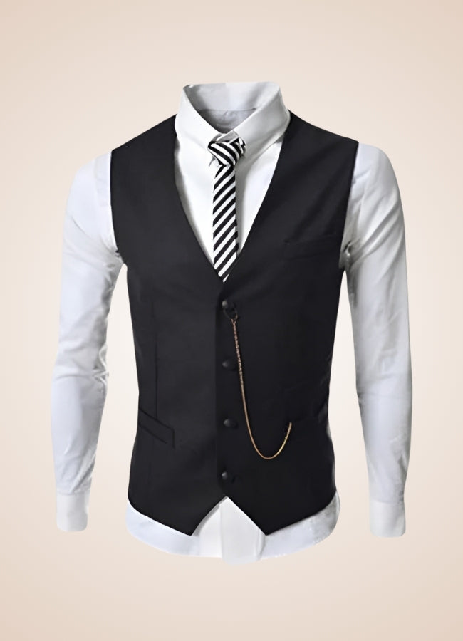 Steampunk Gentlemen Chain Vest Black / 2XL steampunk-gentlemen-chain-vest-black