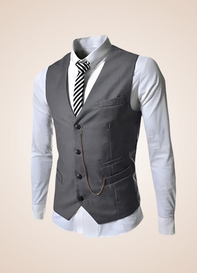 Steampunk Gentlemen Chain Vest Light Gray / 2XL steampunk-gentlemen-chain-vest-light-gray