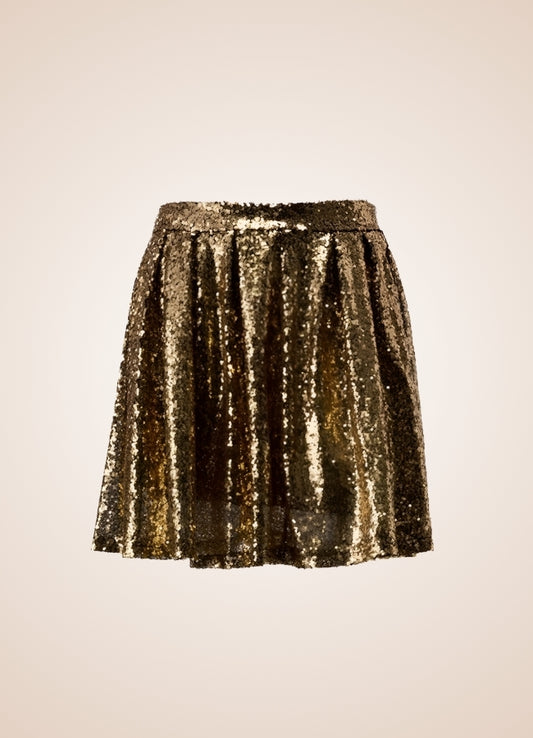 Steampunk Golden Mini Skirt Gold / XL steampunk-golden-mini-skirt-gold