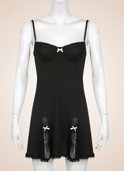 Steampunk Goth Mini Dress Black / M steampunk-goth-mini-dress-black