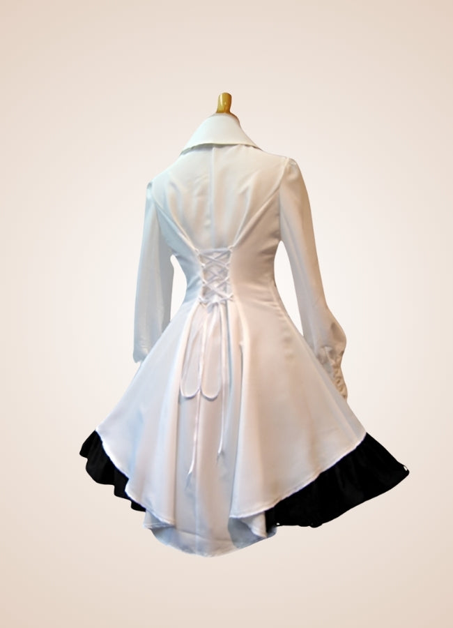 Steampunk Goth Victorian Dress White / 4XL steampunk-goth-victorian-dress-white