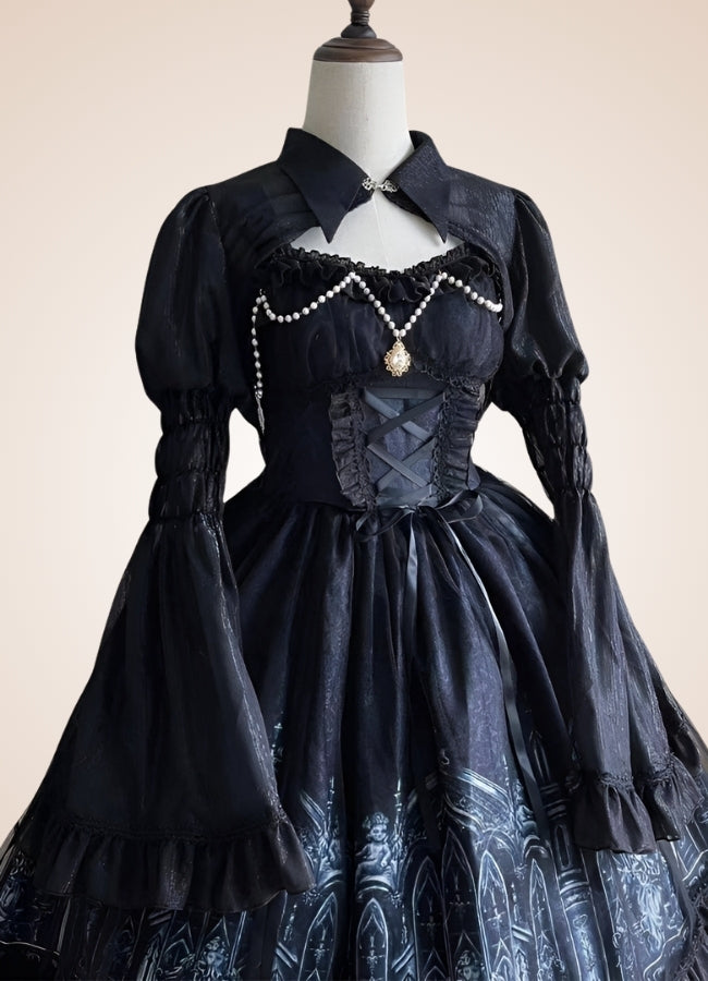 Steampunk Goth Wedding Dress Black / M steampunk-goth-wedding-dress-black