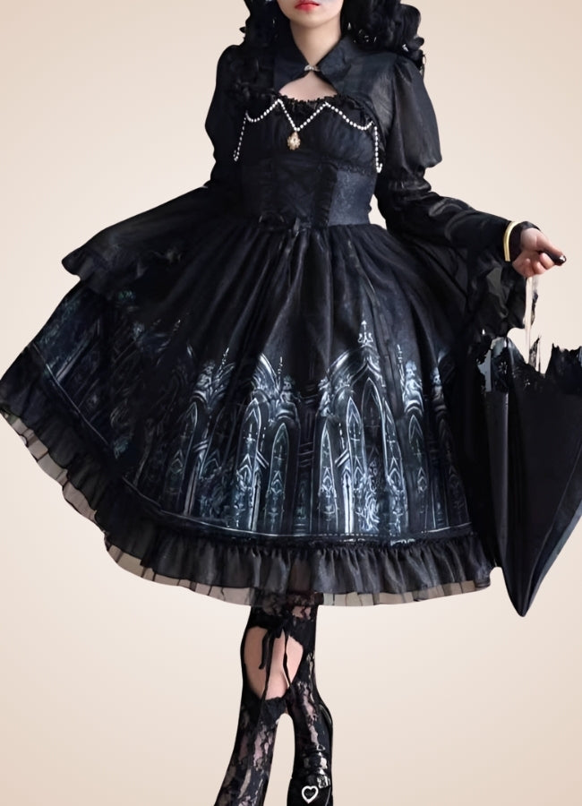 Steampunk Goth Wedding Dress Black / M steampunk-goth-wedding-dress-black