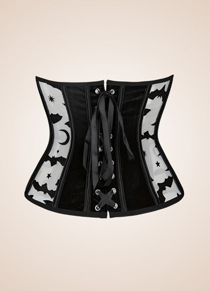 Steampunk Gothic Corset Blouse Black / 2XS steampunk-gothic-corset-blouse-black