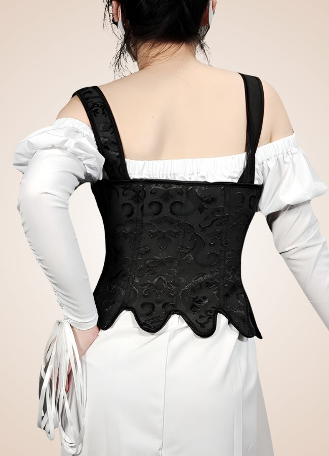 Steampunk Gothic Lace Corset Black / M steampunk-gothic-lace-corset-black