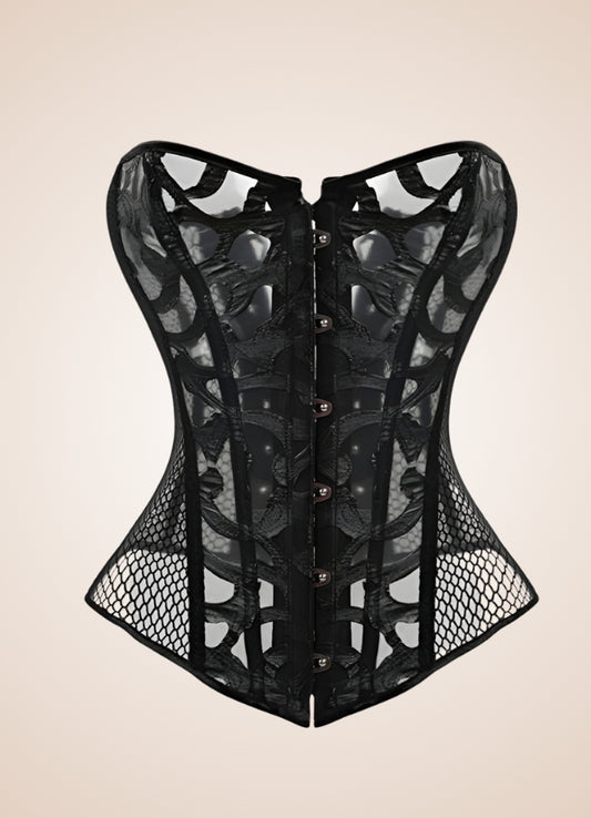 Steampunk Gothic Mesh Corset Black / 5XL steampunk-gothic-mesh-corset-black