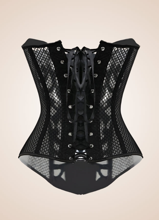 Steampunk Gothic Mesh Corset Black / 5XL steampunk-gothic-mesh-corset-black