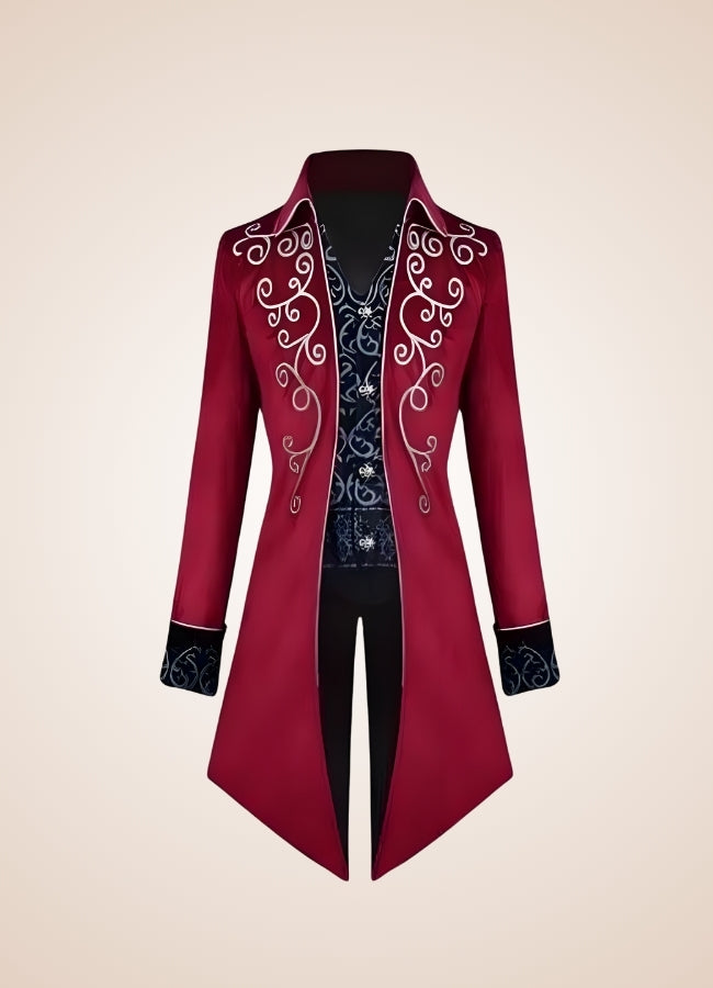 Steampunk Gothic Redingote Jacket Red / 2XL steampunk-gothic-redingote-jacket-red