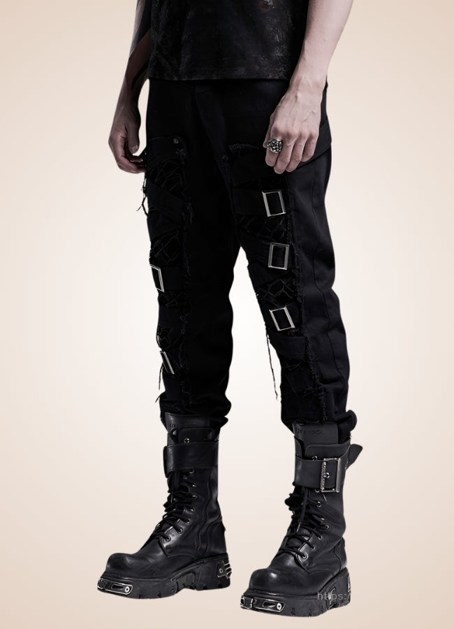 Steampunk Gothic Slim Fit Pants Black / 4XL steampunk-gothic-slim-fit-pants-black