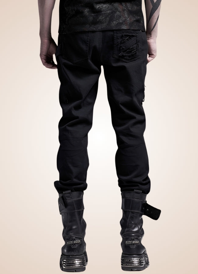 Steampunk Gothic Slim Fit Pants Black / 4XL steampunk-gothic-slim-fit-pants-black