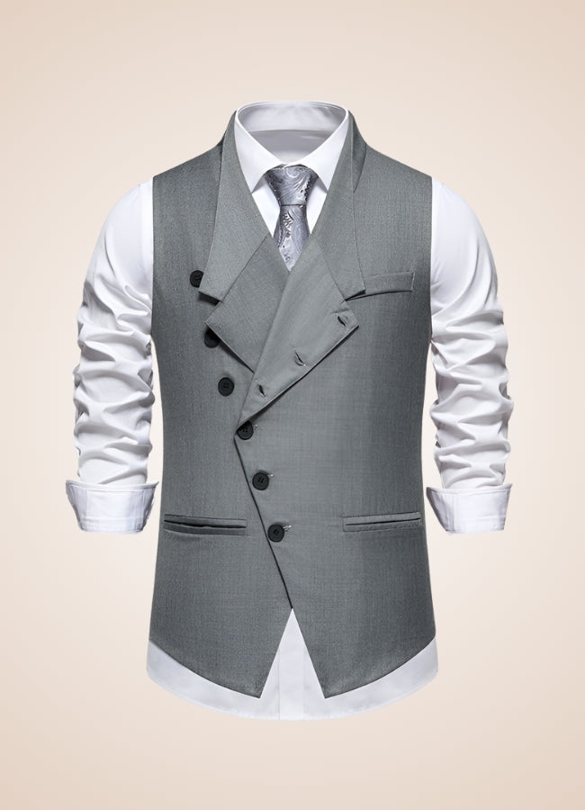 Steampunk Grey Suit Vest Gray / XL steampunk-grey-suit-vest-gray