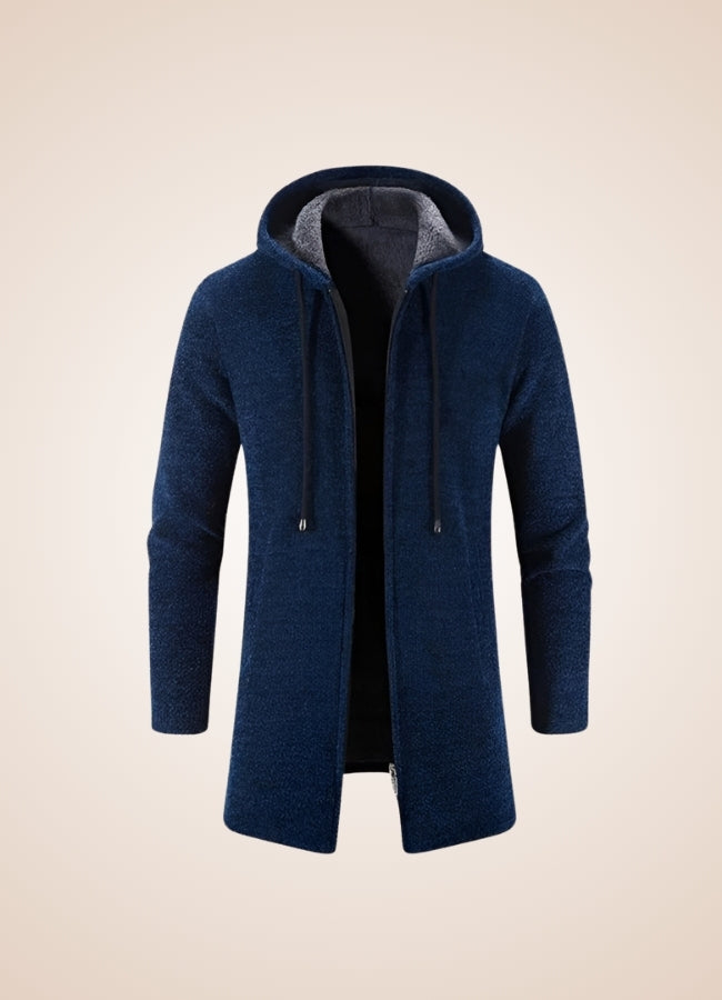 Steampunk Hooded Winter Coat Navy Blue / 3XL steampunk-hooded-winter-coat-navy-blue