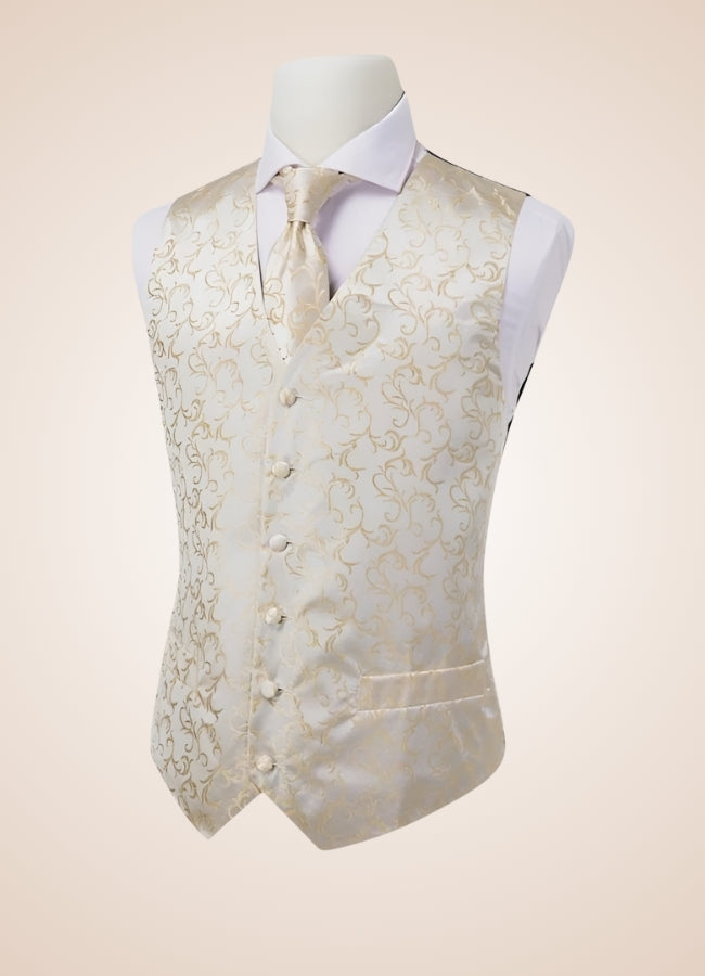 Steampunk Ivory Suit Vest Beige / 2XL steampunk-ivory-suit-vest-beige