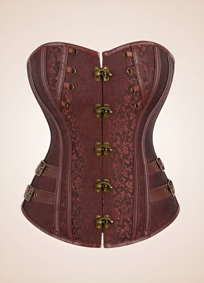 Steampunk Jacquard Corset Brown / 4XL steampunk-jacquard-corset-brown