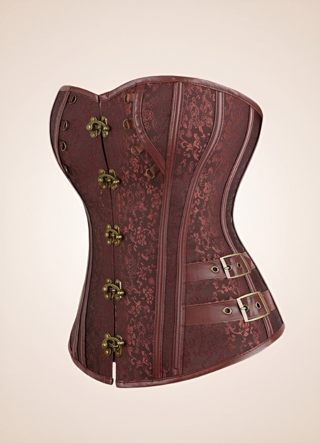 Steampunk Jacquard Corset Brown / 4XL steampunk-jacquard-corset-brown