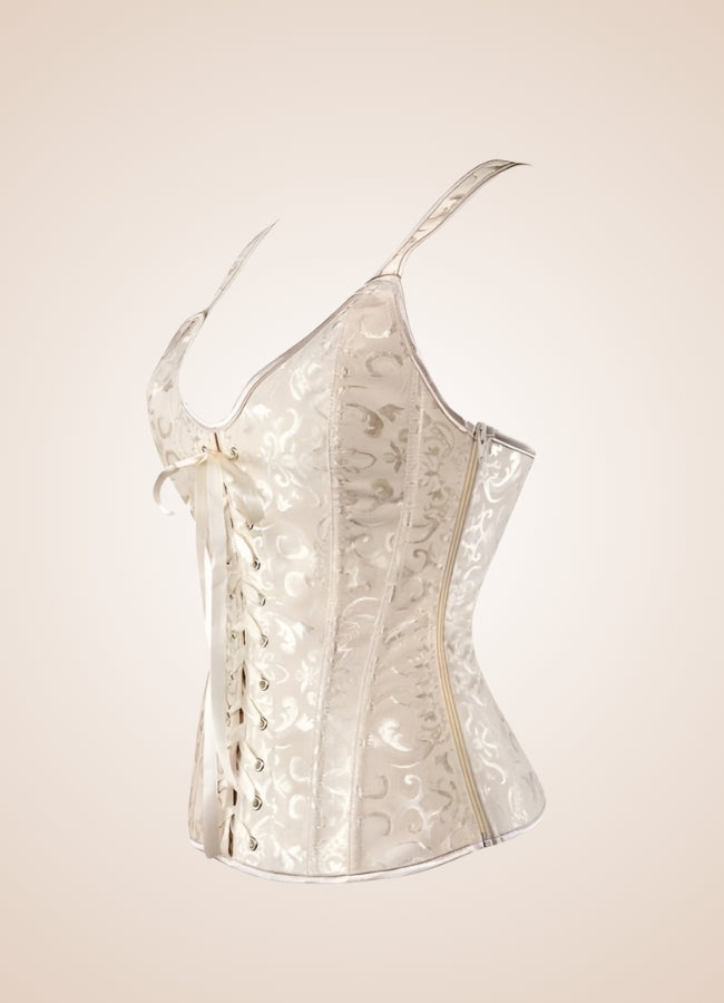 Steampunk Lace Up Bustier Beige / 4XL steampunk-lace-up-bustier-beige