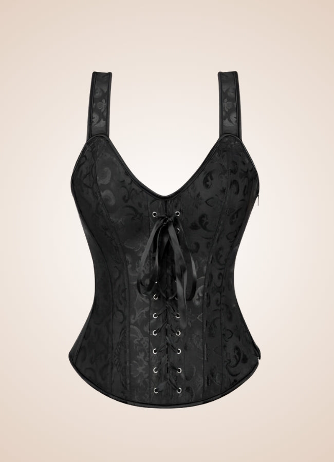 Steampunk Lace Up Bustier Black / 4XL steampunk-lace-up-bustier-black