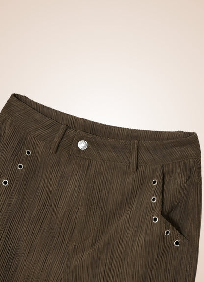 Steampunk Lace Up Pants Brown / M steampunk-lace-up-pants-brown