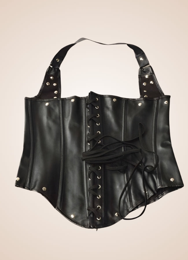 Steampunk Leather Gothic Corset Black / 4XL steampunk-leather-gothic-corset-black