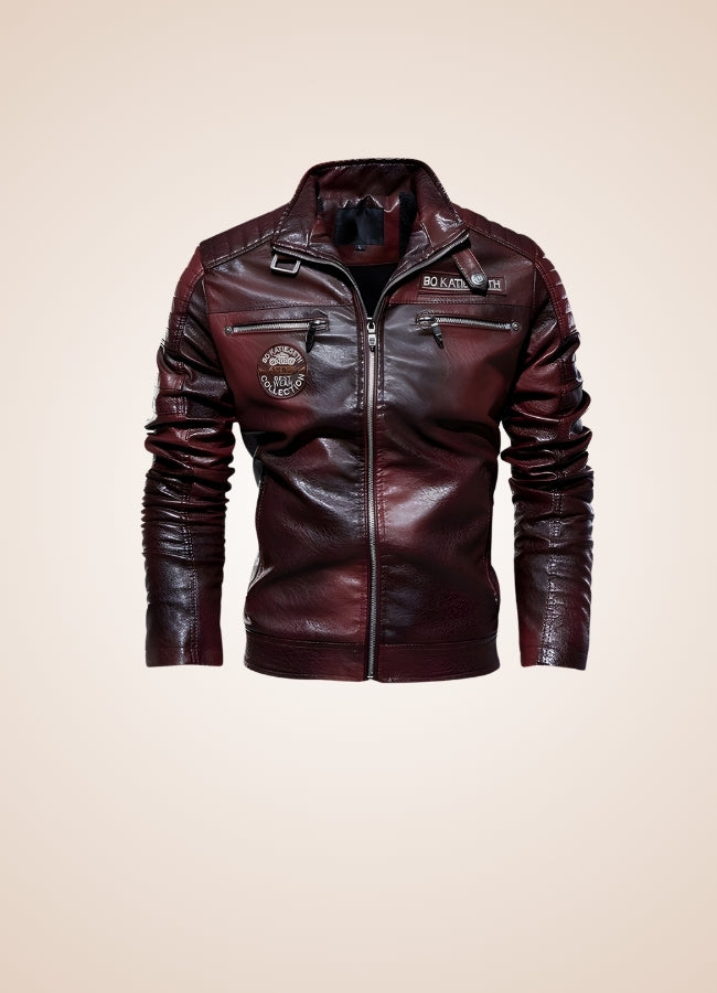 Steampunk Leather Winter Jacket Date Red / 6XL steampunk-leather-winter-jacket-date-red