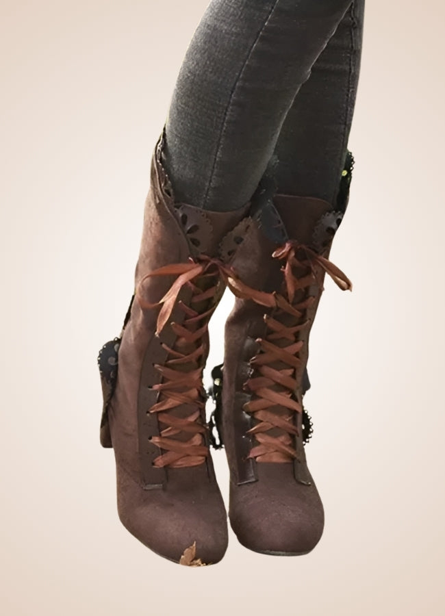 Steampunk Lolita Boots Brown / 12.5 steampunk-lolita-boots-brown