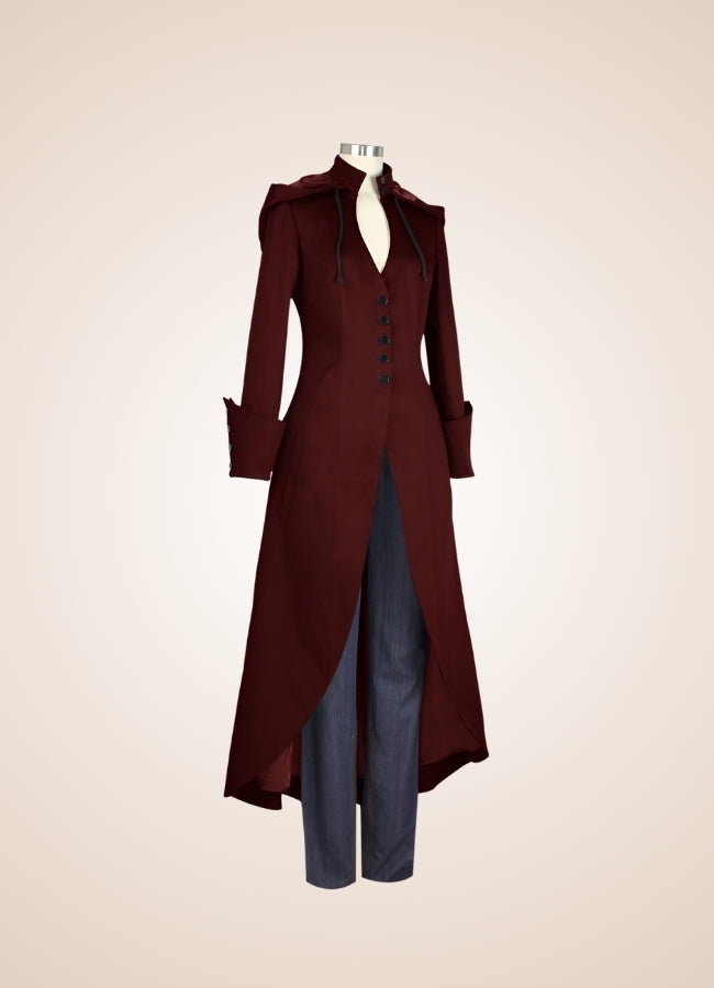 Steampunk Long Coat Red / 3XL steampunk-long-coat-red