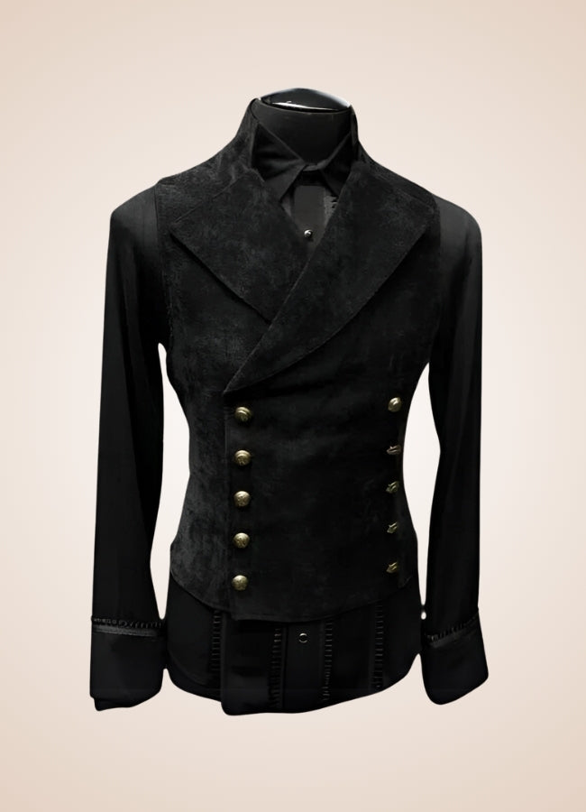 Steampunk Man Blazer Vest Black / 2XL steampunk-man-blazer-vest-black