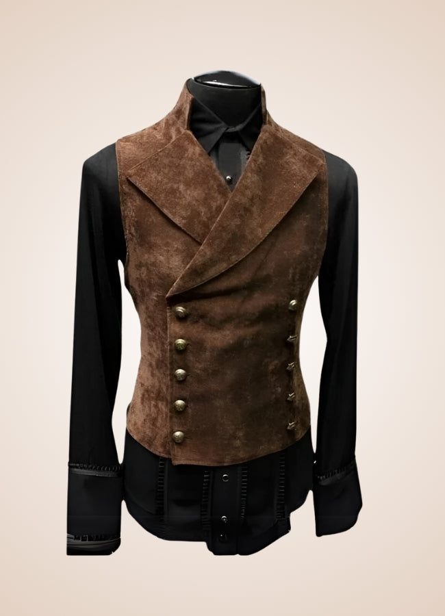 Steampunk Man Blazer Vest Brown / 2XL steampunk-man-blazer-vest-brown