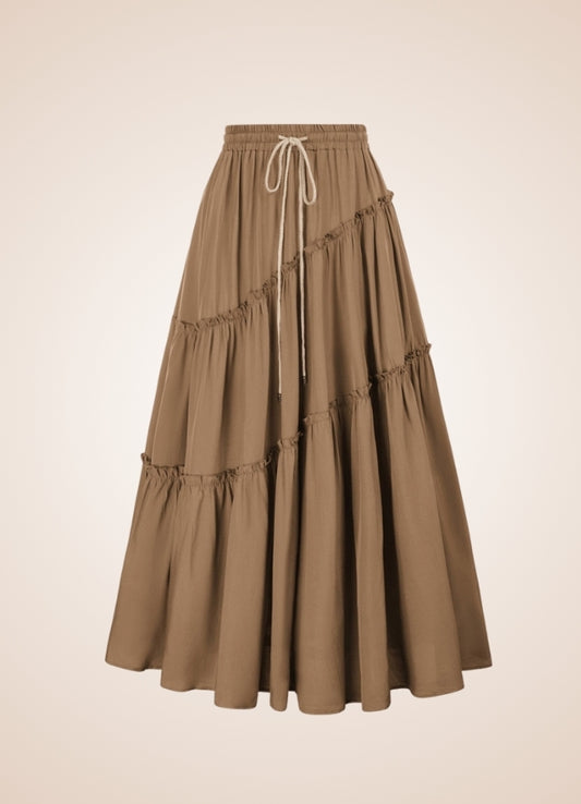 Steampunk Maxi Skirt Brown / XL steampunk-maxi-skirt-brown