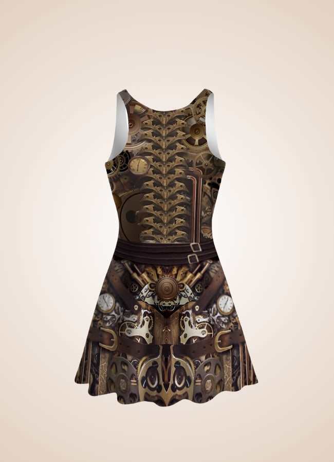 gold steampunk dress Belle-Inspired Gold Dress Steampunk Costume Silver Leaf Costumes