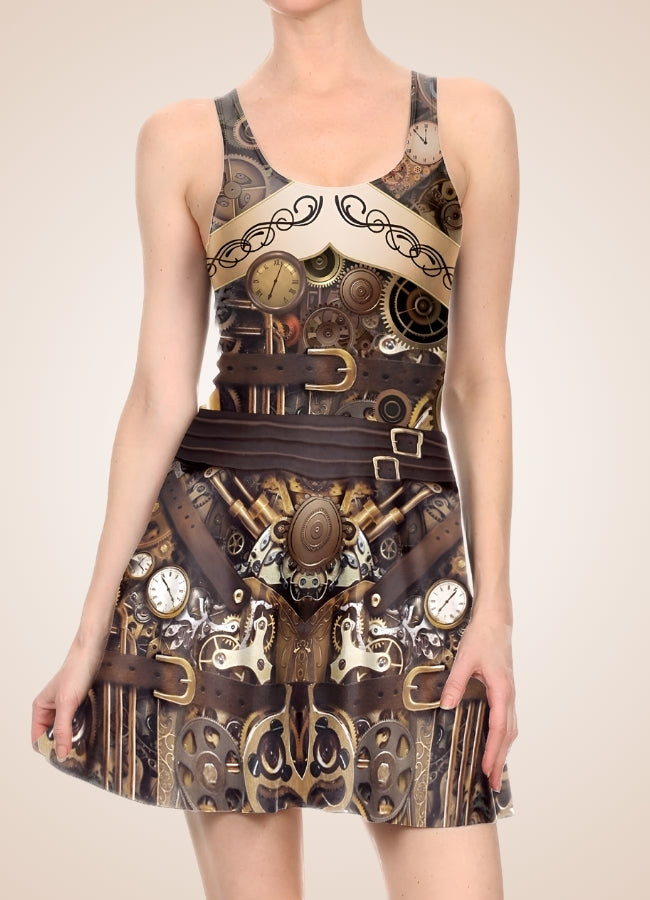 Steampunk Mechanic Dress Brown / L steampunk-mechanic-dress-brown