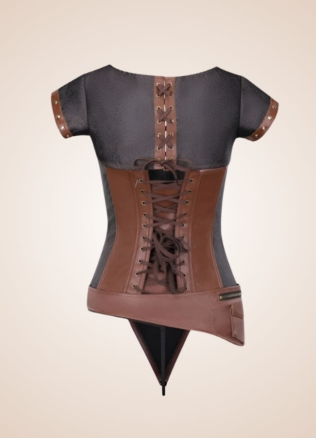 Steampunk Medieval Corset Brown / 4XL steampunk-medieval-corset-brown